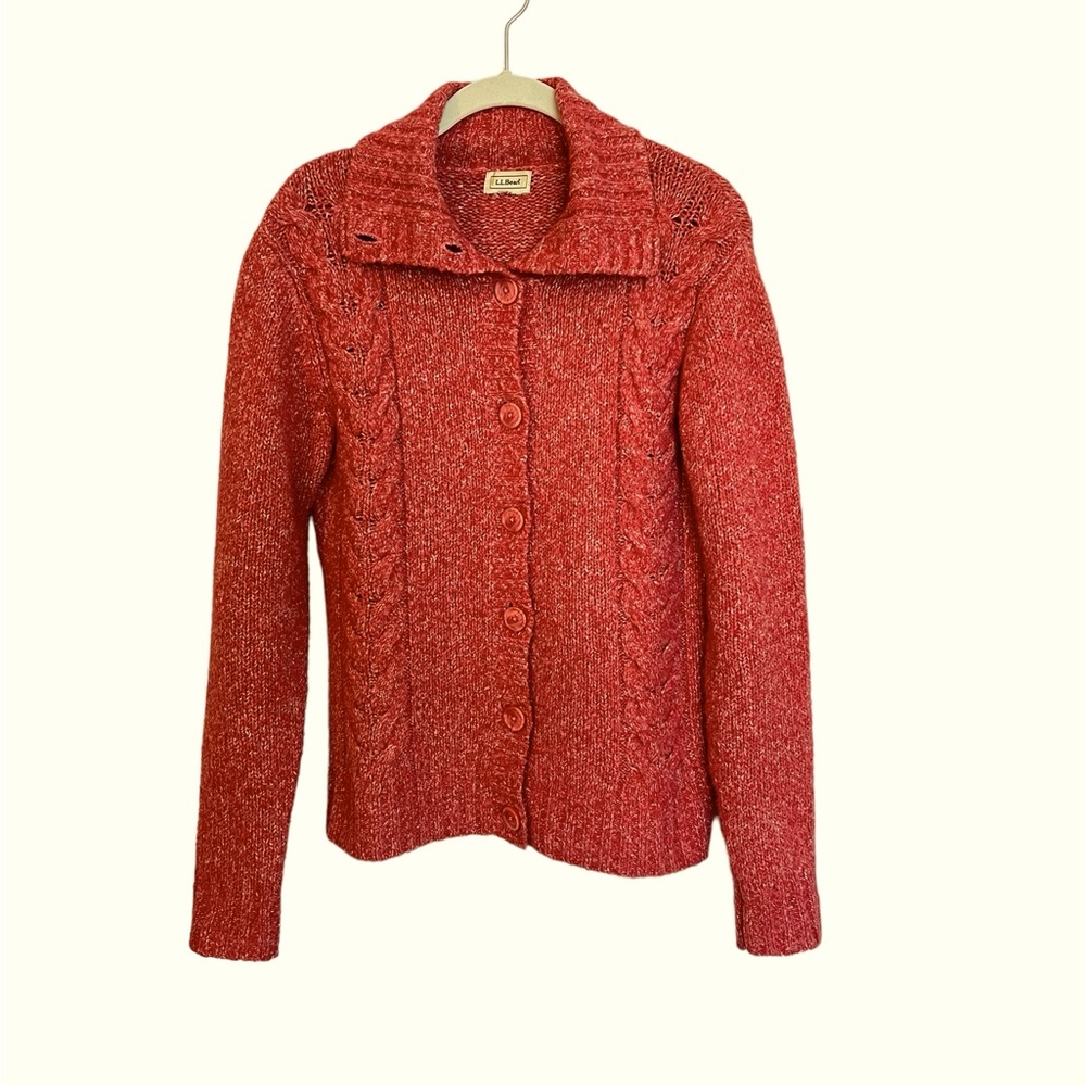 L.L. Bean Sweater Wool Blend Cardigan